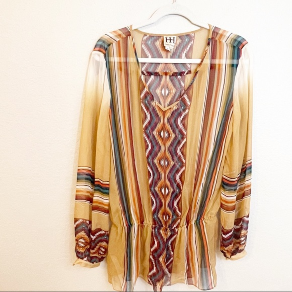 Haute Hippie Western Sheer Tunic‎